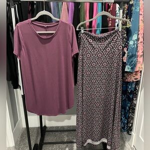 Lularoe Patterned Skirt w/Matching Top